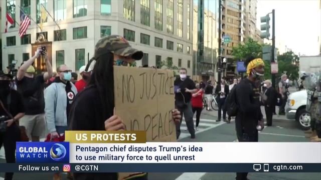 Pentagon chief disputes Trump's idea to use military to quell unrest смотреть онлайн