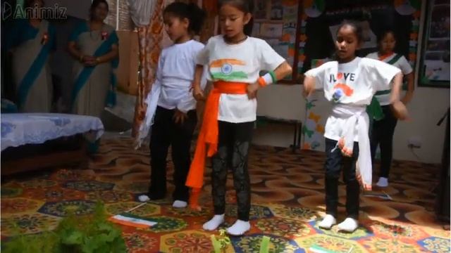 Independence day performance on Pum Pum mixed Song, 15 Aug. program, School Program, GBS School смотреть онлайн