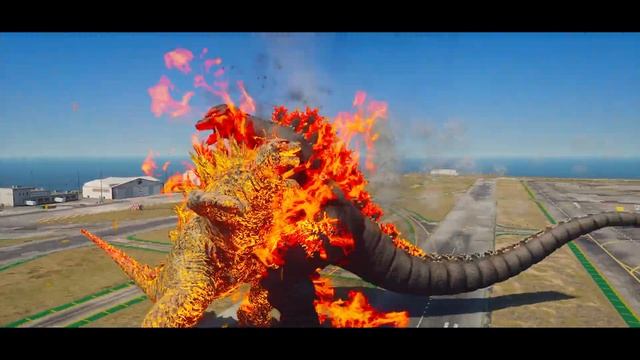 Nuclear Godzilla, King Ghidorah vs Burning Godzilla, Spacegodzilla ( GTA V Mods ) смотреть онлайн