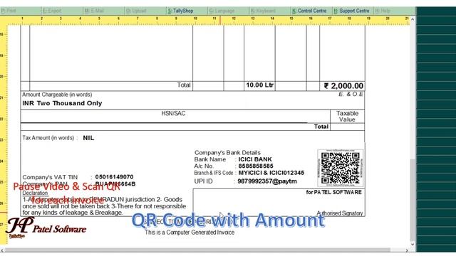 Print QR Code with Amount in Tally.ERP 9 Invoice смотреть онлайн