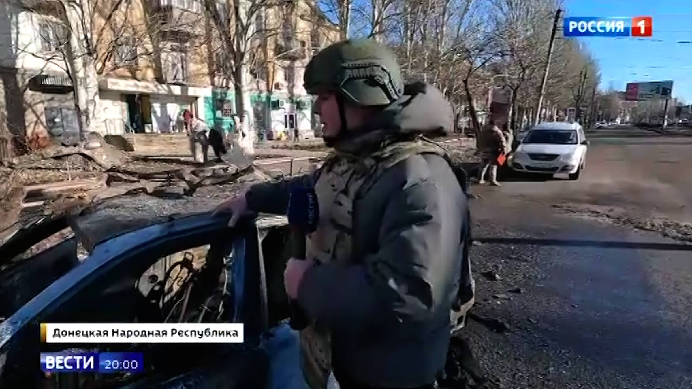 Последствия массированного обстрела Горловки смотреть онлайн