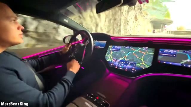 2022 Mercedes EQS 580 | S Class EV Road Trip Drive AMG FULL Review Interior Exterior смотреть онлайн