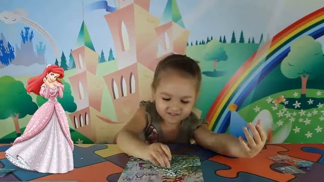 Принцесса #Ариэль | Аппликация из страз и пайеток для малышей | Princess Ariel смотреть онлайн