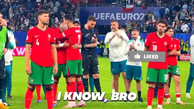 Cristiano Ronaldo Consoling Crying Pepe After Portugal's Eliminated From Euro 2024 😭💔