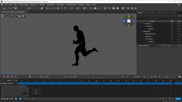 Cascadeur : Creating A Clean Mocap Cycle