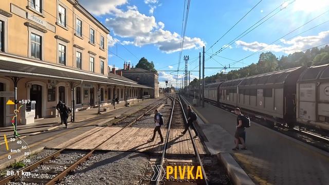 Cab Ride Ljubljana - Rijeka (Slovenian & Croatian Railways) - Train Drivers View In 4K