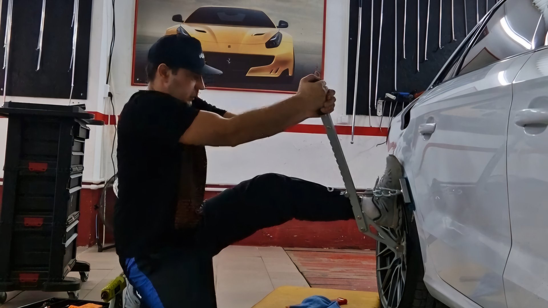 Pdr- ремонт заднего крыла #pdr #pdrtools #shortvideo #pdrtool #shorts