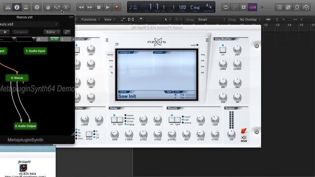 REFx Nexus 1.4 on Logic Pro X and DDMF MetapluginSynth (Library not Available) смотреть онлайн
