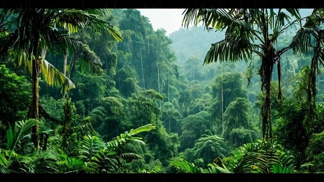 Дождь в джунглях, видео для сна