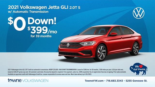 Towne Volkswagen - VW Jetta Zero Down Lease Specials смотреть онлайн