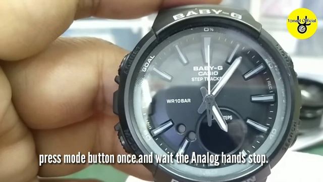 Baby-G BGS-100 SC Digital And Analog Hands Time  Zinc Adjustment