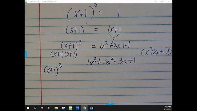 #16, Special Factoring cases & pascal's triangle, SEP 19 смотреть онлайн