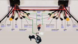36. Как подключить два мотор-колеса на одну ручку газа.