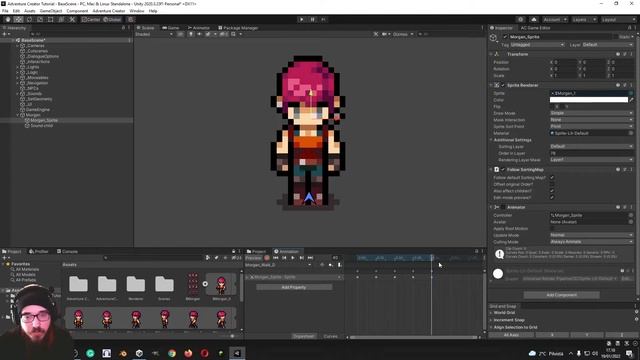 Unity - Adventure Creator [2D] Tutorial 2 - Player Settings смотреть онлайн