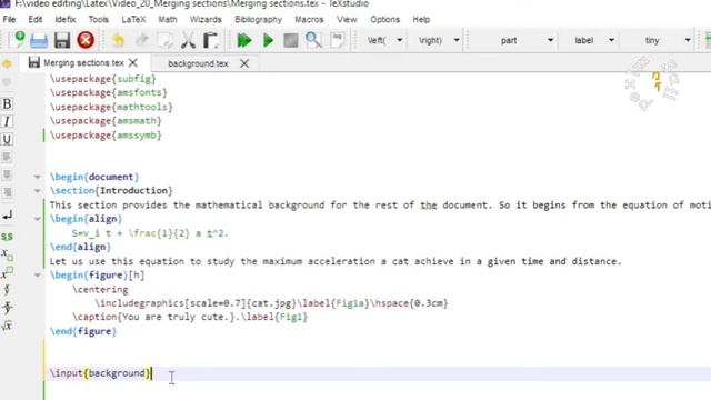 Merging sections from different files in Latex смотреть онлайн