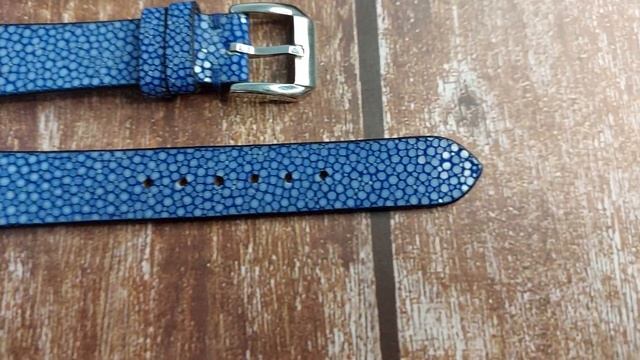 Blue Full Grain Stingray Leather Strap For Cartier Tank Must Small Watch смотреть онлайн