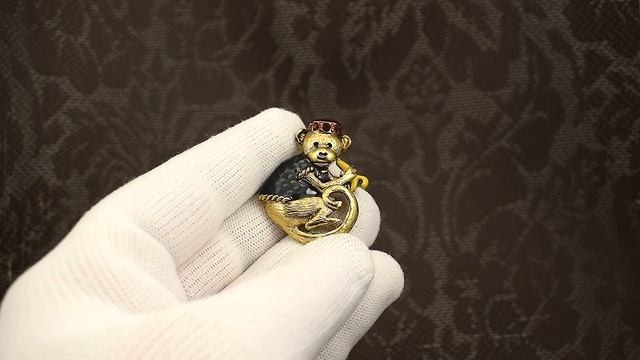 Винтажная брошь "Обезьянка с бананом" (Danecraft США) смотреть онлайн