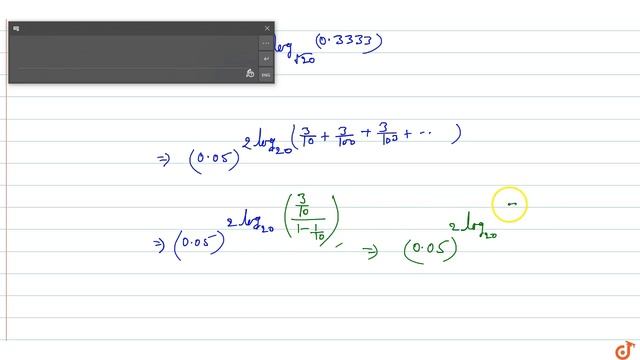 `(0. 05)^(log_(sqrt(20)(0.bar3)` смотреть онлайн