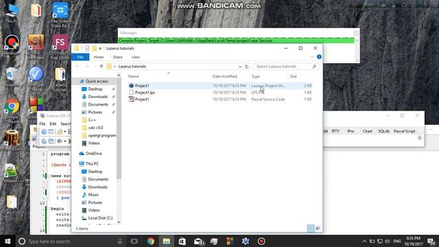 Lazarus paskal tutorial 3 Building and saving programs смотреть онлайн