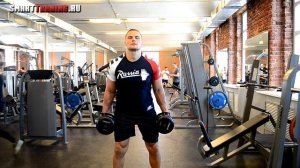 Бицепс с гантелями стоя | Хват молот