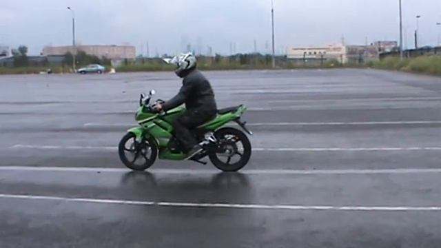 Экзамен на категорию А - Змейка, колейная доска, на малой скорости Stels CB 200. exercise bike смотреть онлайн