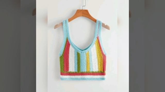 Knitted Crochet Crop Blouse Designs/Woolen Tank Top Designs/Woolen Crop Top смотреть онлайн
