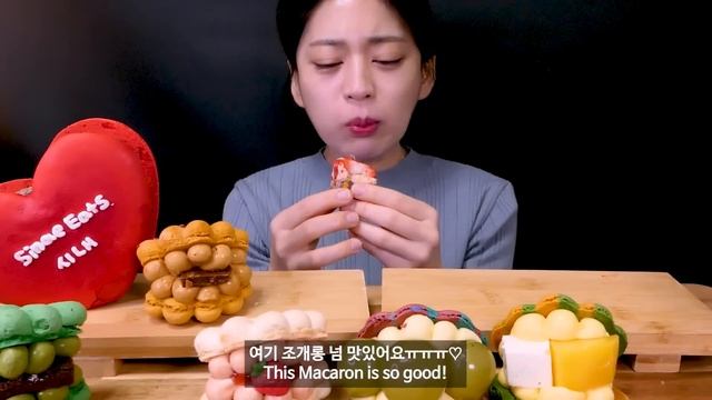 💝Macaron😍바삭 쫀쫀✨비주얼 최강 마카롱 먹방❤ [Oreo,Brownie,Mint,Yellow Cheese,Blueberry,Strawberry,Mango] Mukbang смотреть онлайн