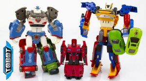Тоботы Тритан и Дельтатрон и Робот Трансформер Сайдсвайп выясняют, кто сильнее!