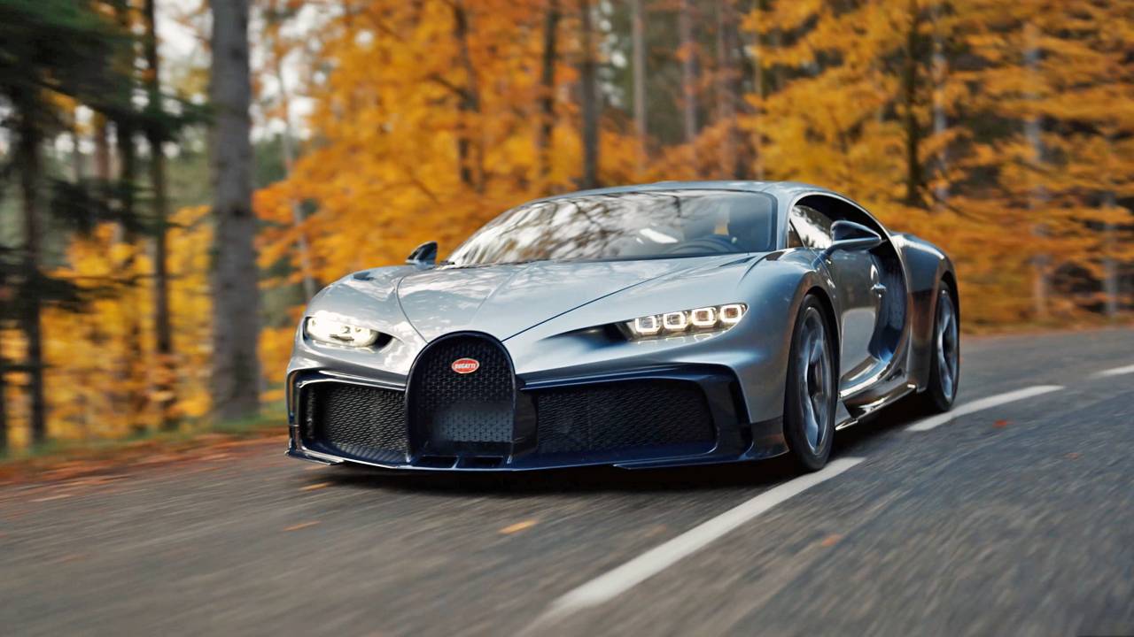 Красота и величие Bugatti Chiron Profilee в 4K смотреть онлайн