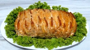 Мясо на праздничный стол - свинина, запеченная в фольге. Мясная гармошка.