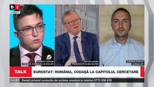 TALK B1 ORA 14.00 CU DAN GABOR. MEDIA UE PENTRU CERCETARE: 244 EURO. ROMÂNIA: 19 EURO смотреть онлайн