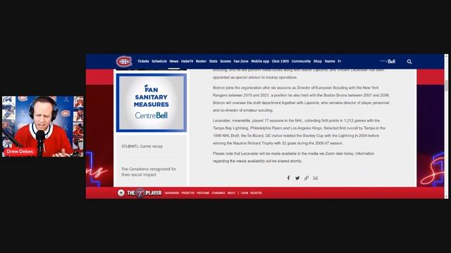 Lecavalier Joins Habs Hockey Operations Department, Bobrov Joins Amateur Scouting Staff смотреть онлайн