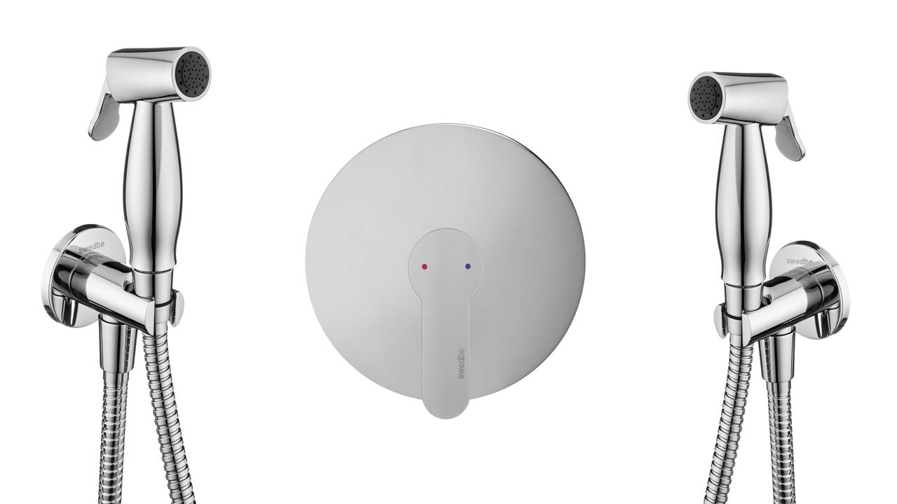 Распаковка гигиенического душа со встраиваемым смесителем Swedbe Platta 5524 смотреть онлайн