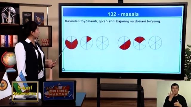 5-sinf | Matematika | 63-dars | Bo'lish Va Kasrlar (davomi)