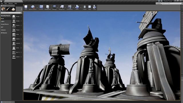 Futuristic Radar Tower Test in Unreal смотреть онлайн