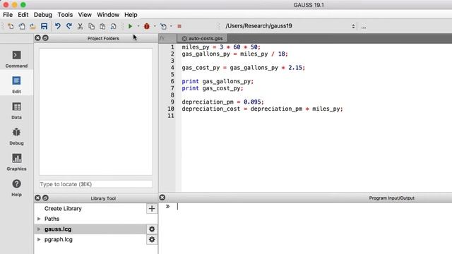 GAUSS Basics: Running a program смотреть онлайн