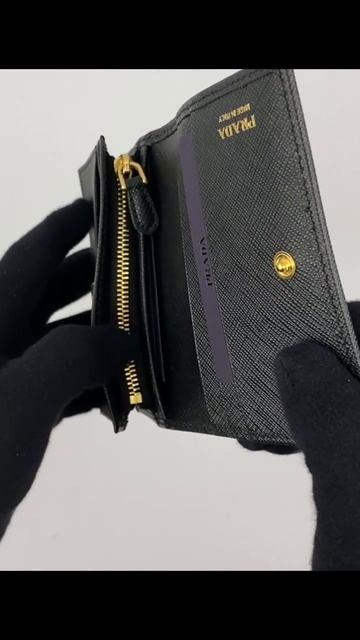 PRADA Small Saffiano Leather Wallet 1MV021 QHH F0002 HD 1080p #shorts смотреть онлайн