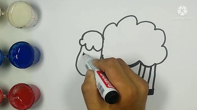 How to draw sheep for kids | Bolalar uchun Qo'y rasm chizish | Рисование овец для детей смотреть онлайн