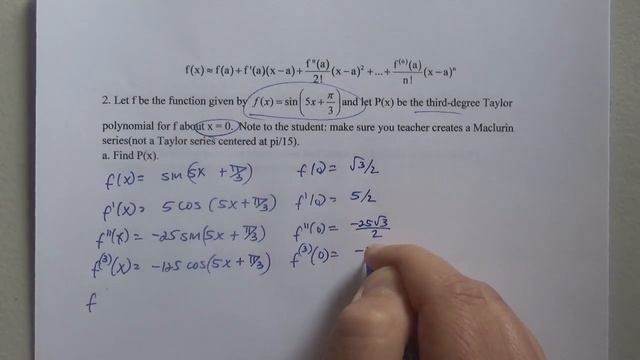 Maclaurin sin 5x + pi over 3 смотреть онлайн