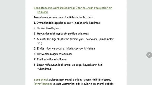 10.Sınıf Biyoloji Ekosistemde Madde Döngüleri смотреть онлайн