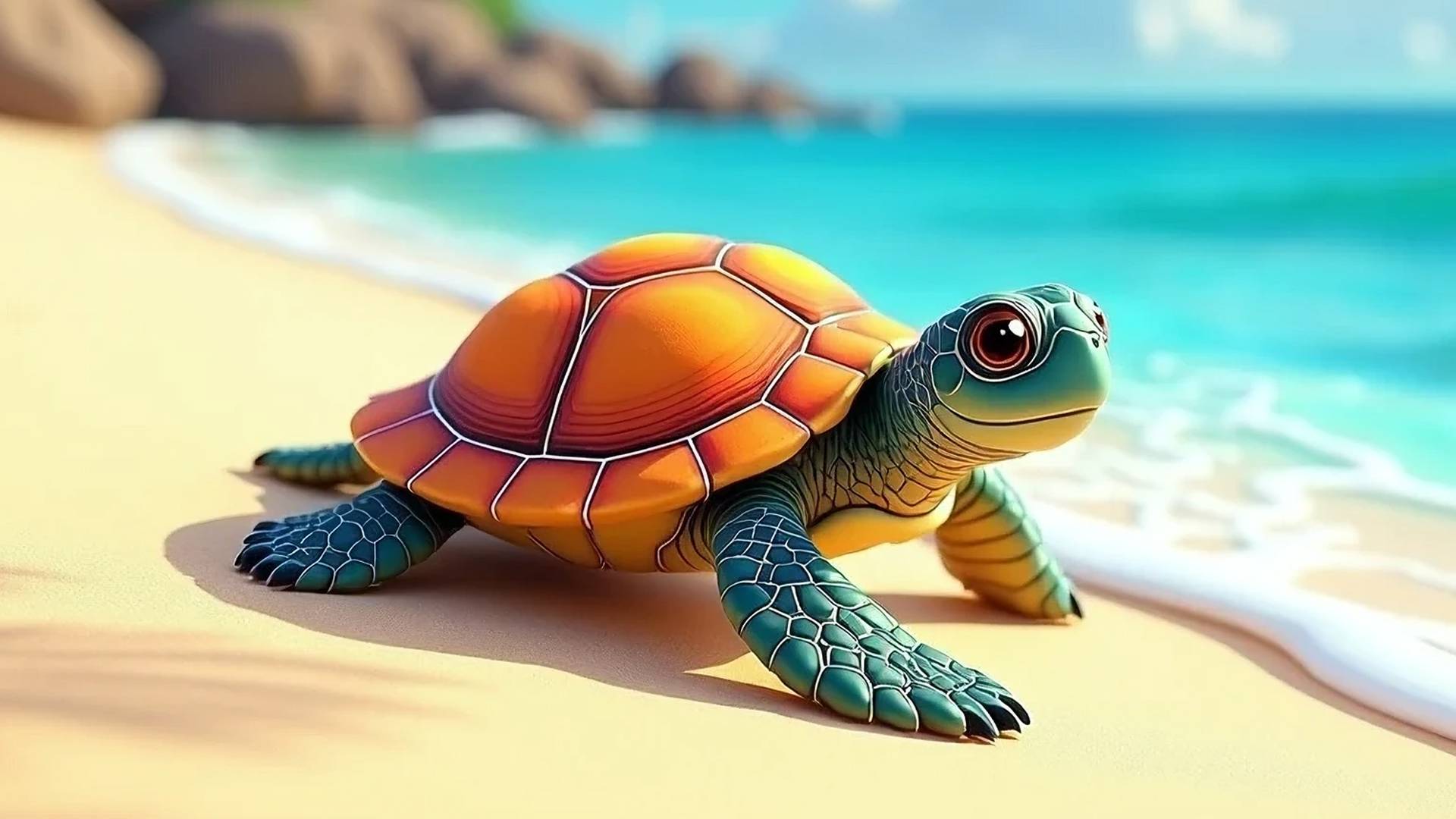 Черепашка в море | Весёлая детская песенка о приключениях и дружбе. смотреть онлайн