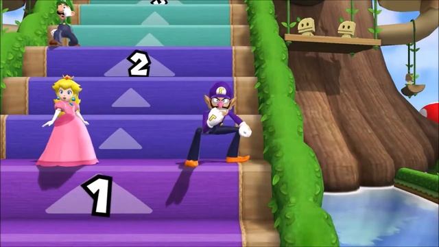 Mario Party 9 all mini games 4 players - Peach, tas, yoshi, luigi # 04 // Step It Up смотреть онлайн