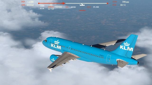 X-Plane 11 ✈ LIVE ✈ Bilbao to Amsterdam Schiphol ✈ KLM A319 (fictional) ✈ VATSIM смотреть онлайн