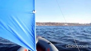 Пвх-лодка Gora63m под мотором «Yamaha-4» и под парусом 1,7 квадрата