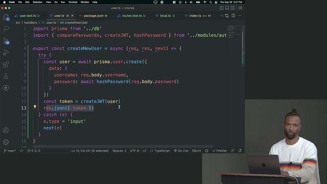 7. Testing the Create User Route смотреть онлайн