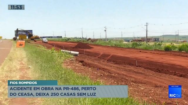 Acidente em obra na PR-486, perto do Ceasa, deixa 250 casas sem luz смотреть онлайн
