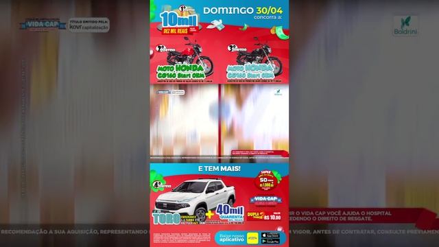 FIAT TORO + 40 MIL NO 4º SORTEIO: A SUA HORA CHEGOU! 🍀🤞 смотреть онлайн