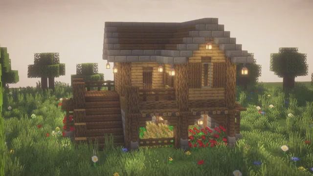 КАК ПОСТРОИТЬ ДОМ В МАЙНКРАФТ! BUILD MINECRAFT! смотреть онлайн