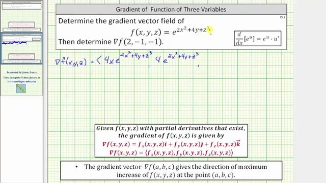 Determine the Gradient of a Function of Three Variables - Exponential смотреть онлайн