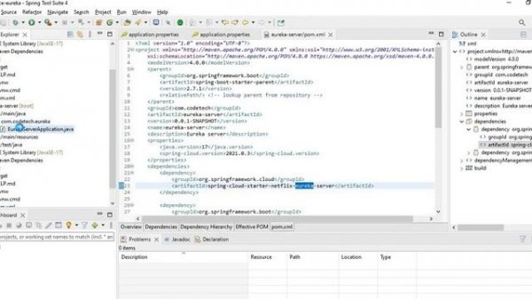 Eureka server + Spring boot microservices